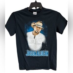 Jason Aldean Country Music Artist 2015 Concert Tour Double Sided Graphic Shirt
